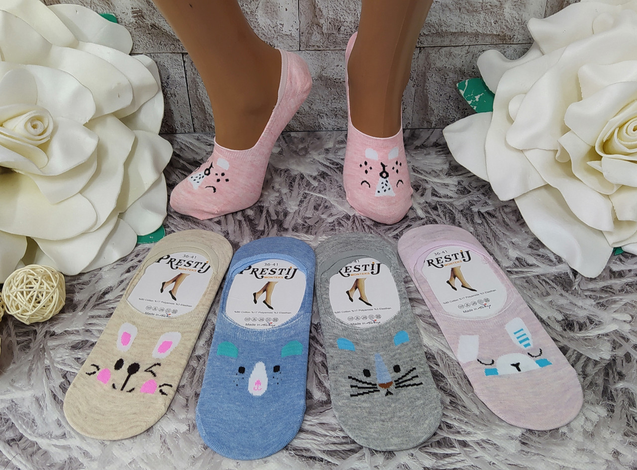 Слідки жіночі р. 36-41 короткі стрейч бавовна Prestiy monteks за 1 пару 12-A