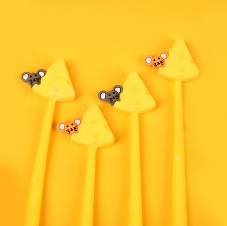 Набір ручок гелевих 0.5 мм BP5021 I love cheese (4шт)