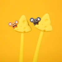 Набір ручок гелевих 0.5 мм BP5021 I love cheese (4шт), фото 7