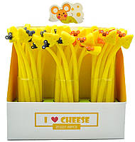 Набір ручок гелевих 0.5 мм BP5021 I love cheese (4шт), фото 11