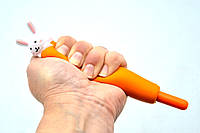 Набір ручок масляних 0.7 мм BP5027 Squishy Carrot (2шт), фото 4