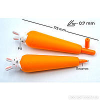 Набір ручок масляних 0.7 мм BP5027 Squishy Carrot (2шт), фото 5
