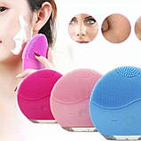 Масажер для глибокого очищення обличчя forever силіконова щітка що очищає від зморшок акумуляторна, фото 4