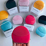 Масажер для глибокого очищення обличчя forever силіконова щітка що очищає від зморшок акумуляторна, фото 5