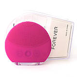 Масажер для глибокого очищення обличчя forever силіконова щітка що очищає від зморшок акумуляторна, фото 2