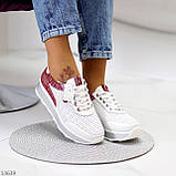 Крутые белые кожаные женские кроссовки натуральная кожа с перфорацией 41-26,5 см (обувь женская), фото 5