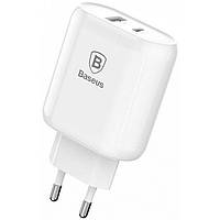 Сетевое зарядное устройство Baseus Bojure Series Type-C PD+U quick charge charger EU 36W White (CCALL-BG02)