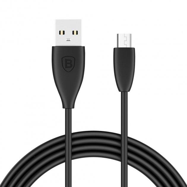 Кабель зарядный Micro USB Baseus USB Cable to microUSB Small Pretty Waist 1 м Black (CAMMY-01)