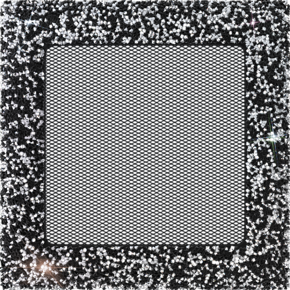 Решітка Venus з кристалами Swarovski чорно-срібна 17x17, фото 1