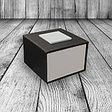 Коробка для наручних годинників чорна з подушкою всередині, фото 2