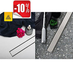 Душовий трап під плитку 85 см кромка сталь MCH Чехія