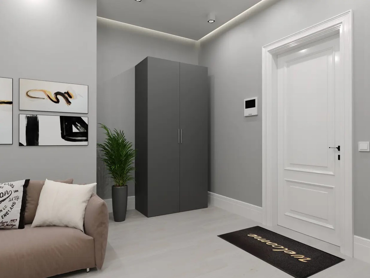 Шафа для одягу з поличками з ДСП II FST-10, фото 1