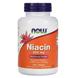 Niacin 500 мг Now Foods 250 таблеток