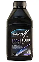 Тормозная жидкость Wolf BRAKE FLUID DOT 3&4 500MLx12