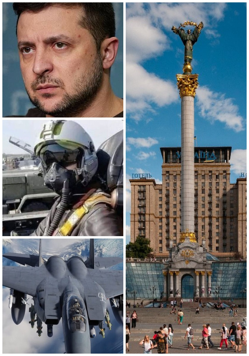 150 х 50 см Володимир Зеленський і Привид Києва Дакімакура Подушка зі знімною наволочкою, фото 1