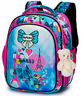 Рюкзак школьный ортопедический для девочки в 1-4 класс Цветы Paris SkyName R4-411