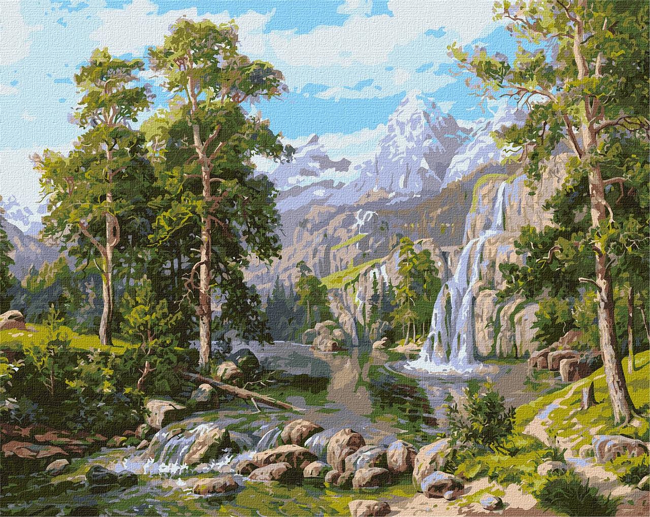 Картина за номерами 40х50 см Водоспад Ідейка. КНО2847, фото 1