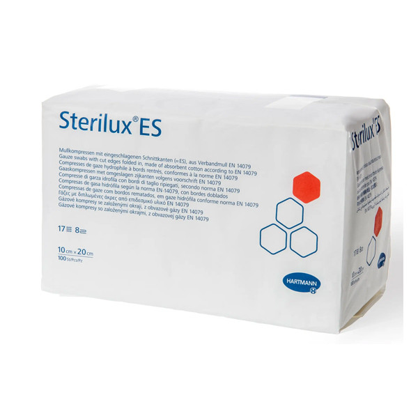 Марлеві серветки Hartmann Sterilux ES 10см х 20см нестерильні 100шт. в уп., фото 1