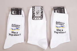 Шкарпетки Доброго Вечора ми з Украіни 2402 27-29, Білий 25-27
