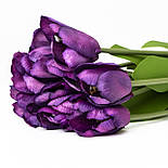 Тюльпани штучні букет оберемок, 36 см, фіолетовий (190829), фото 2