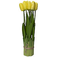 Букет-сноп искусственных тюльпанов, 36 см, желтый (190812)