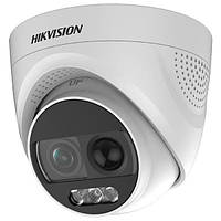 2 Мп ColorVu Turbo HD видеокамера Hikvision с PIR датчиком и сиреной DS-2CE72DFT-PIRXOF (2.8 мм)