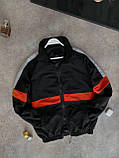 Вітровка чоловіча куртка чорна з червоним демісезонним осінням весна Туреччина, фото 2