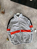 Вітровка чоловіча куртка світло-сіра з червоним демісезонна осінь весна Туреччина, фото 5