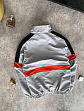 Вітровка чоловіча куртка світло-сіра з червоним демісезонна осінь весна Туреччина, фото 7