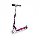 Дитячий Самокат MICRO серії Sprite LED складний – Фіолетовий SA0219, фото 6