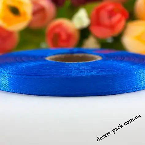 Атласна стрічка 6 мм (23 м.) яскраво-синя /електрик/, фото 1