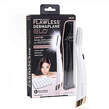 Тример жіночий Flawless Dermaplane Glo для особи з LED підсвіткою Білий, SLn, Flawless Dermaplane Glo, Тример жіночий