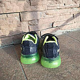 Кросівки дитячі KJ23-2H сірий/зелений (світяться), фото 4