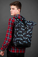 Большой молодежный рюкзак ролл-топ с карманом для ноутбука