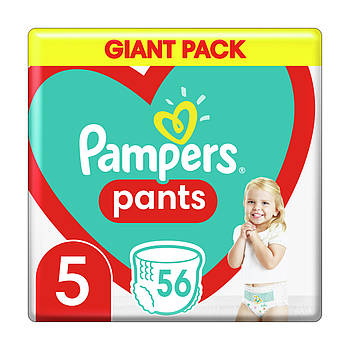 Підгузки-трусики дитячі Pampers Pants Junior 5 (12-18 кг) Mega Pack, 56 шт