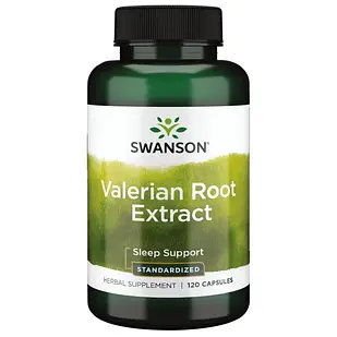 Стандартизований екстракт кореня валеріани Swanson Valerian Root, 120 капсул