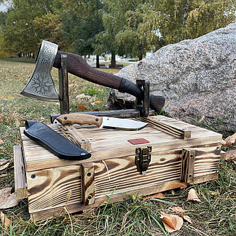 Подарочный набор "Воин" в деревянной коробке, фото 2