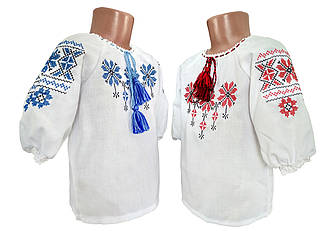 Вышитая блуза для девочки с геометрическим орнаментом