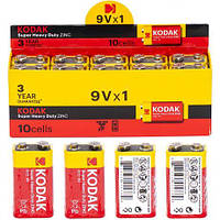 Від 4 шт. Батарейка Kodak  EXTRA HEAVY DUTY 6F22 9V (крона)  купити дешево оптом в інтернет-магазині
