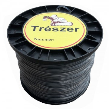 Волосінь для тримера TRÉSZER квадрат армований 3.0 мм, 151 м