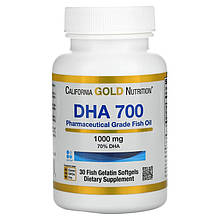 Риб'ячий жир California GOLD Nutrition "DHA 700" 1000 мг (30 капсул)