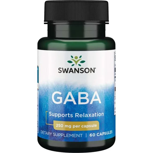 Гама-аміномасляна кислота Swanson GABA, 250 mg 60 капсул