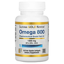 Риб'ячий жир California GOLD Nutrition "Omega 800" 1000 мг (30 капсул)