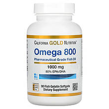 Риб'ячий жир California GOLD Nutrition "Omega 800" 1000 мг (90 капсул)