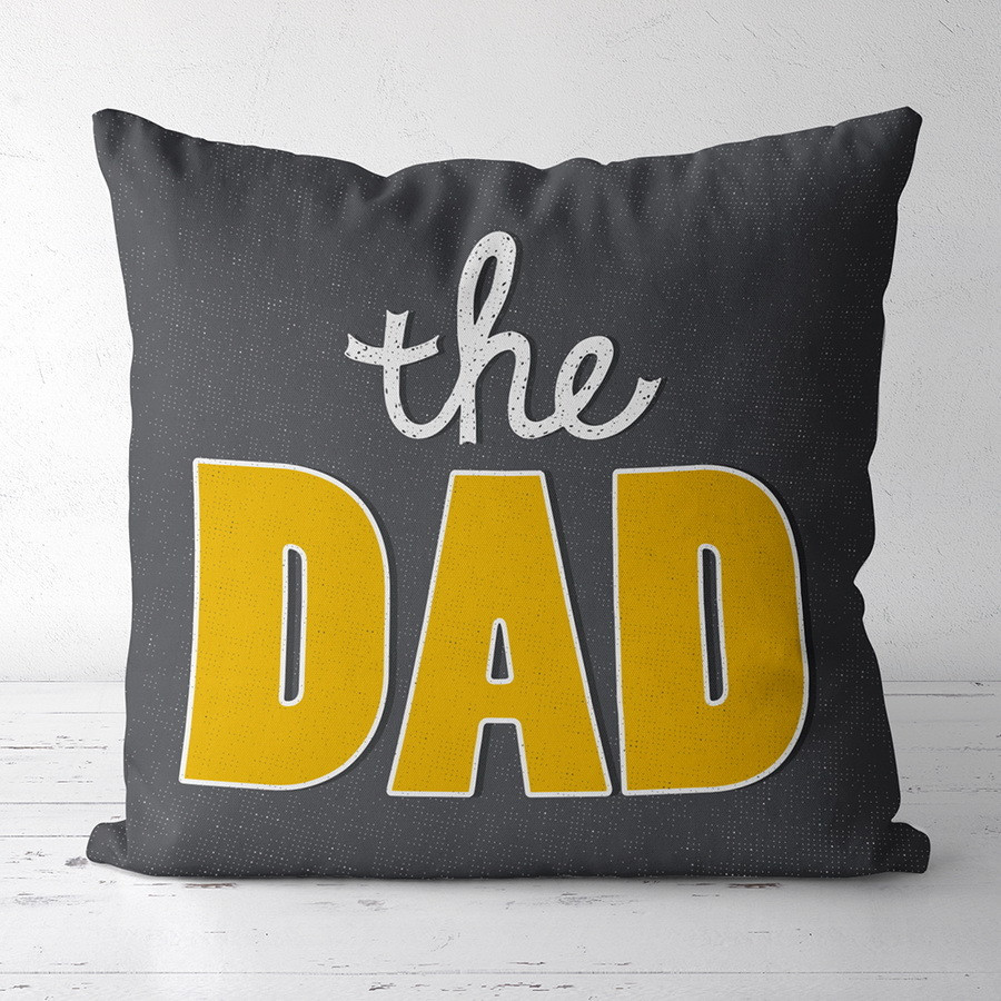 Подушка з принтом габардинова The dad 50x50 (5P_FAM023), фото 1