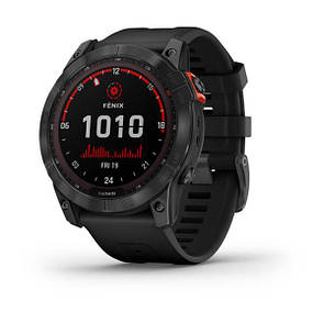 Смарт-годинник Garmin Fenix 7X Solar сланцево-сірий з чорним ремінцем