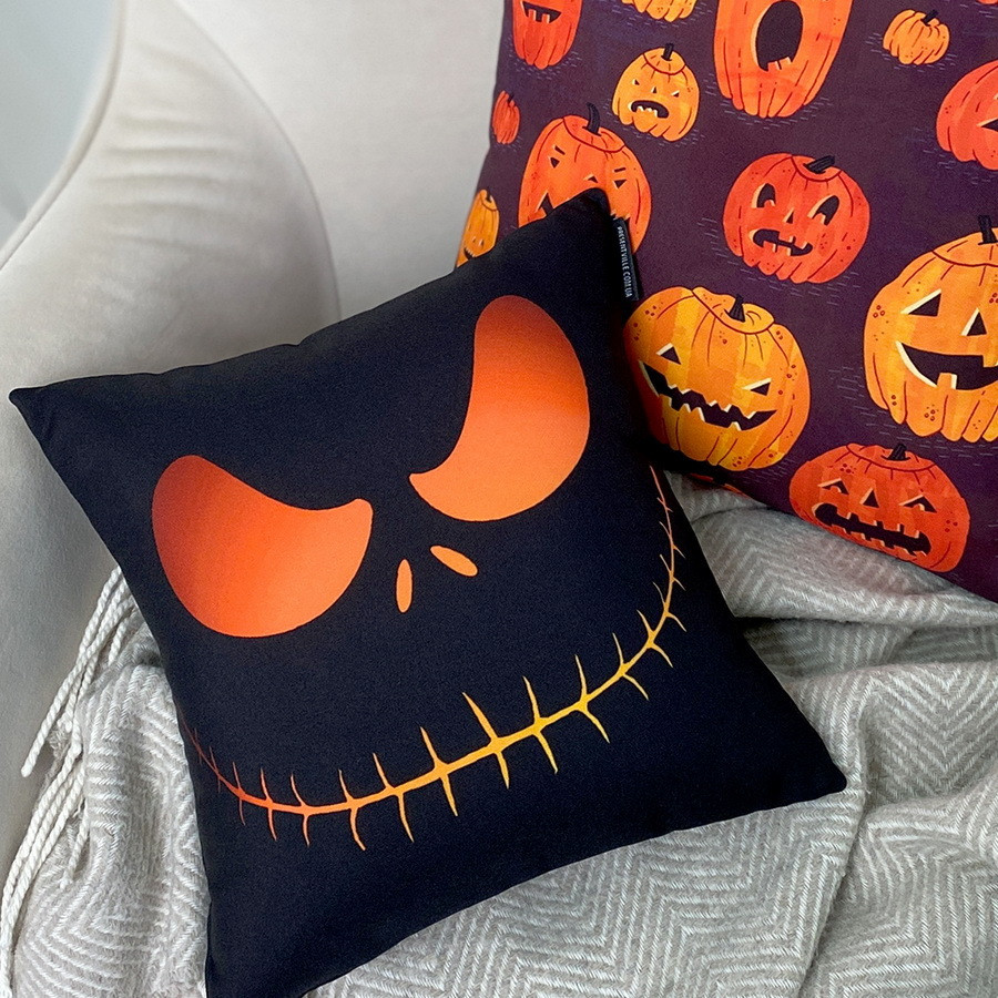 Подушка з принтом габардинова Хелловін 30x30 (3P_HAL002), фото 1