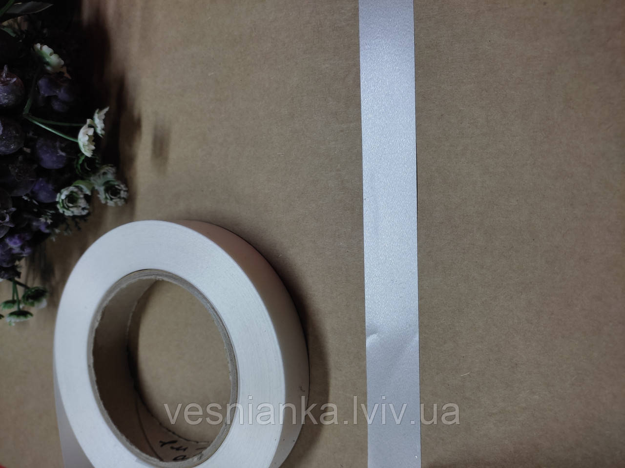 Стрічка паперова 2 см, Біла, 1метр No brand