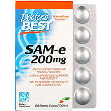 S-аденозилметионин Doctor's Best "S-Adenosyl Methionine" 200 мг (60 таблеток)