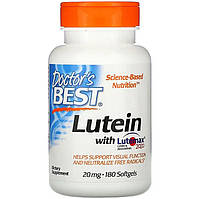 Лютеин и зеаксантин Doctor's Best "Lutein with Lutemax 2020" здоровье глаз, 20 мг (180 гелевых капсул)